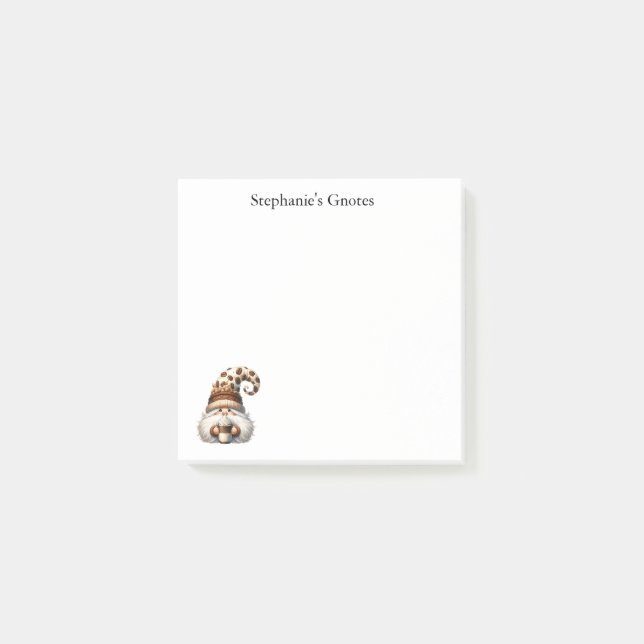 Notas Post-it® Personalized Gnome Post-It Notes (Anverso)