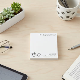 Notas Post-it® Personalized Infinity Heart and Paws Post-it Notes