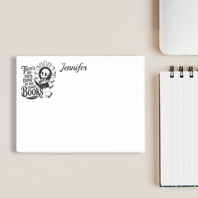 Notas Post-it® Personalized No Such Thing As Too Many Books (No such thing as too many books post it notes)