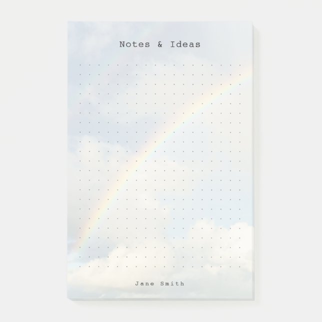 Notas Post-it® Personalized rainbow sky aesthetic dot Grid  (Anverso)
