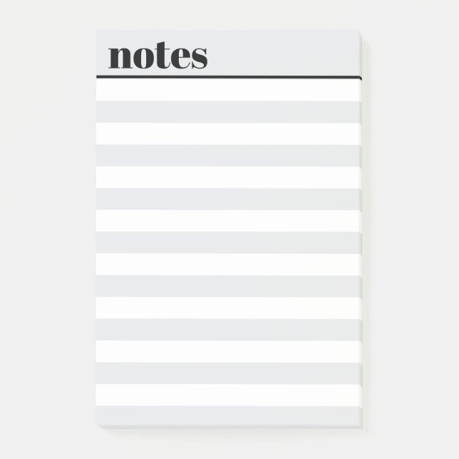 Notas Post-it® Personalized Simple Minimal Sticky Notes, 4" x 6" (Anverso)