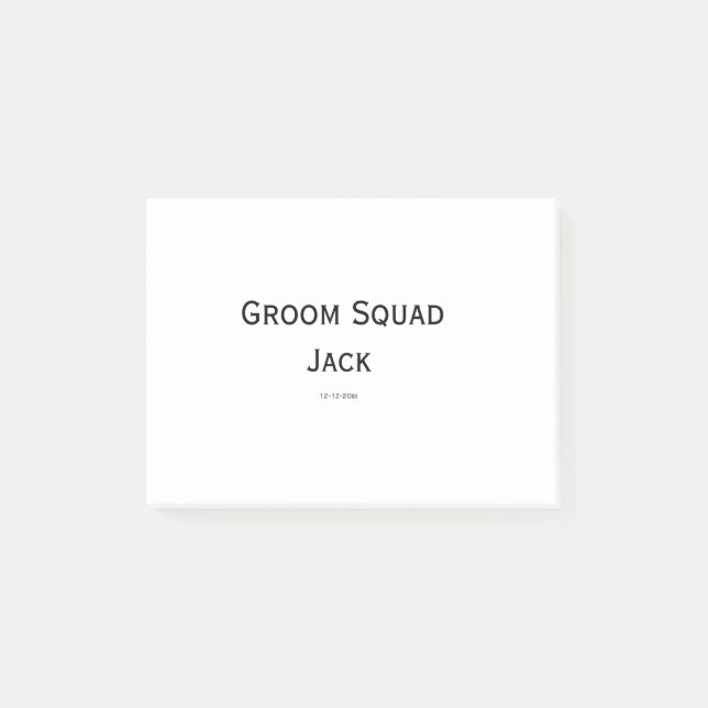 Notas Post-it® personalized simple monogram add your name wedding (Anverso)