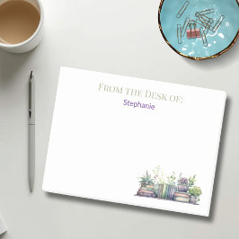 Notas Post-it® Personalized Watercolor Books and Plants