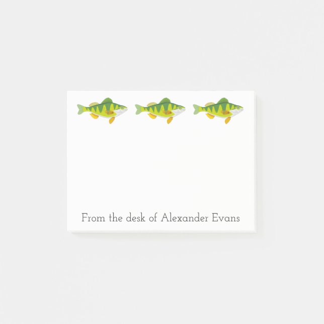 Notas Post-it® Pesca de la perca (Anverso)