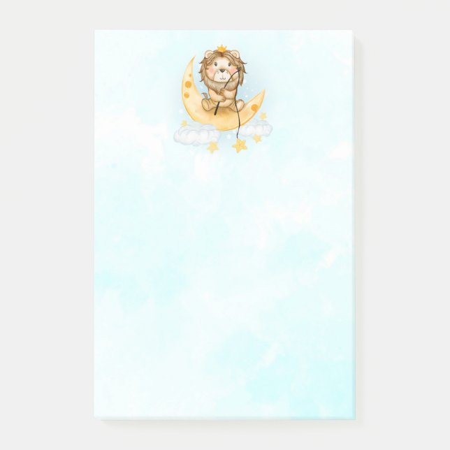 Notas Post-it® Pesca de leones en la acuarela lunar (Anverso)