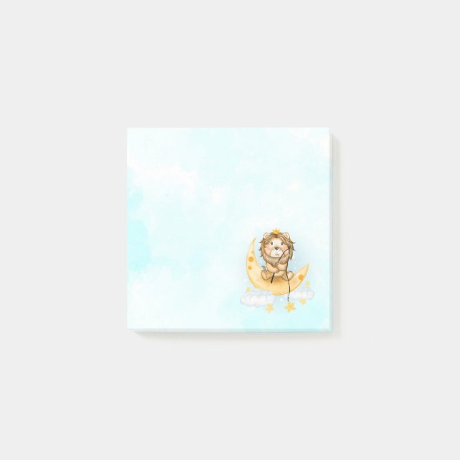 Notas Post-it® Pesca de leones en la acuarela lunar (Anverso)