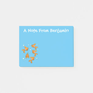 Notas Post-it® Pescado de oro naranja lindo en el ilustracion per