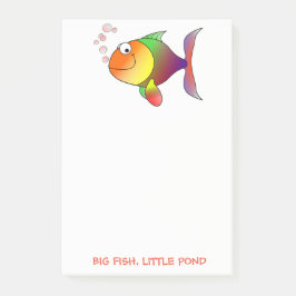 NOTAS POST-IT® PESCADO GRANDE, PEQUEÑO POND - PORTÁTIL