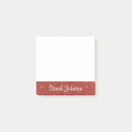 Notas Post-it® Pestaña lateral personalizada con nombre