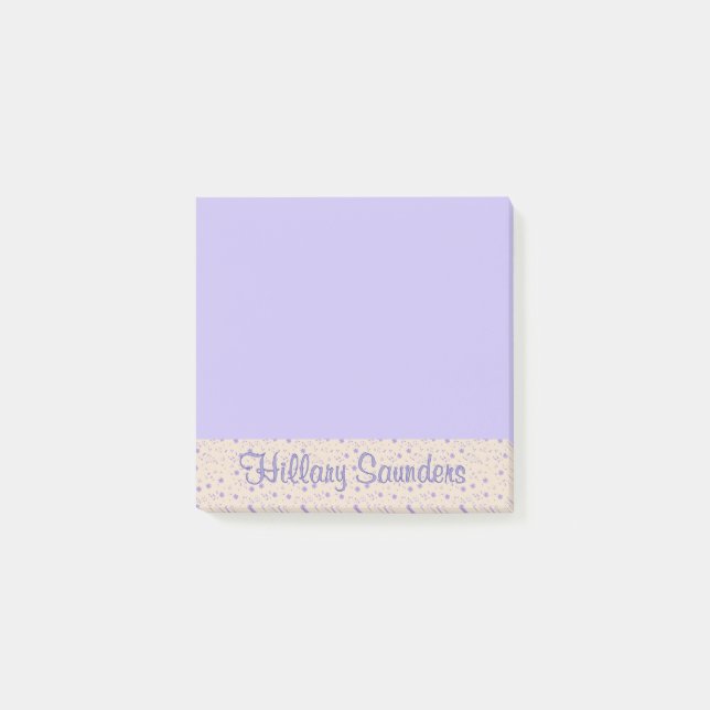 Notas Post-it® Pestaña lateral personalizada con nombre (Anverso)