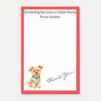 Notas Post-it® Pet Grooming Personalized Gold Elegant Collection