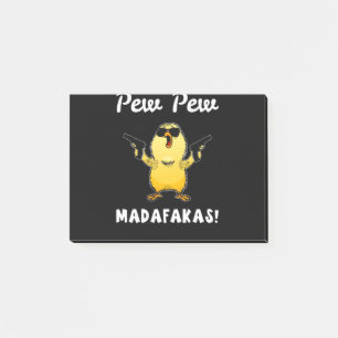 Notas Post-it® Pew Pew Madafakas, gracioso regalo de pollo