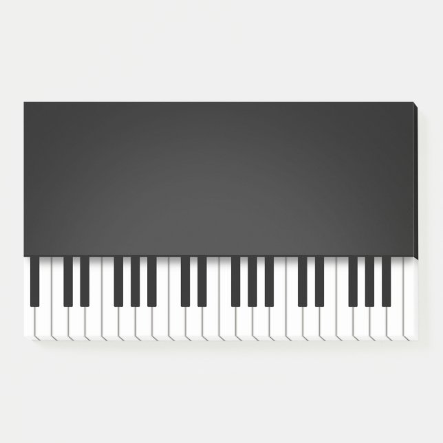 Notas Post-it® Piano Keyboard Fun Black Music Notes (Anverso)