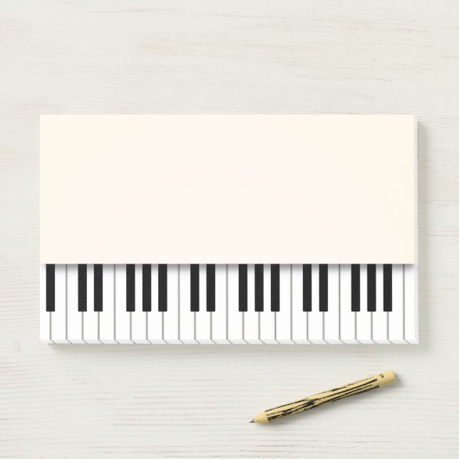 Notas Post-it® Piano Keyboard Fun Ivory Music Notes (En escritorio)