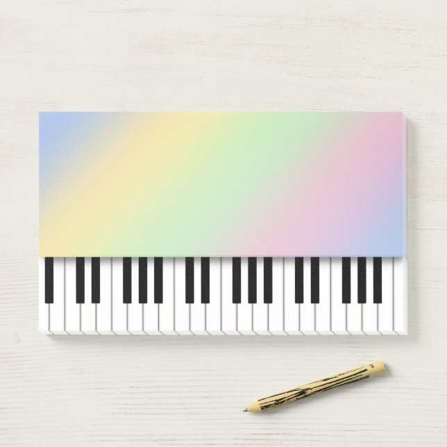 Notas Post-it® Piano Teclado Fun Rainbow Music (En escritorio)