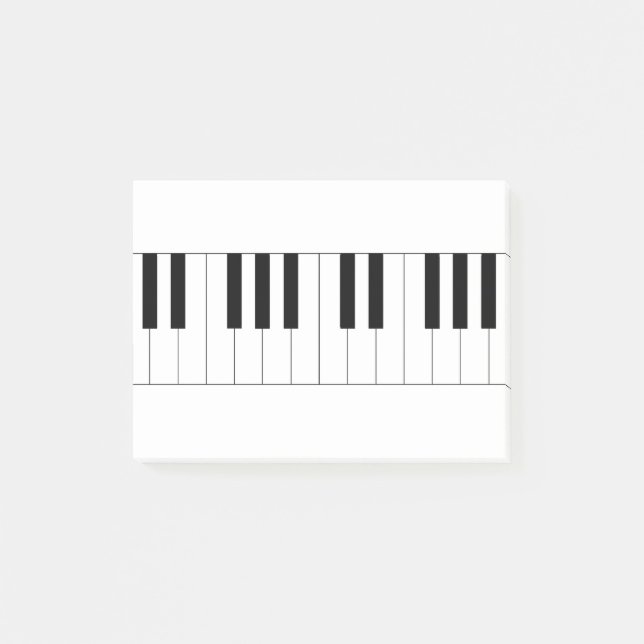 Notas Post-it® piano, teclas de piano (Anverso)