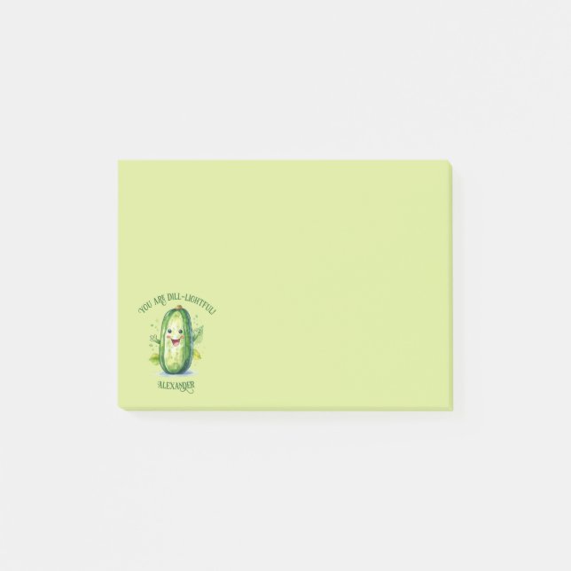 Notas Post-it® Pickle de Personalizado verde lindo (Anverso)