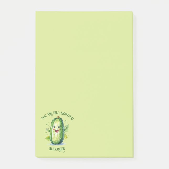 Notas Post-it® Pickle de Personalizado verde lindo (Anverso)