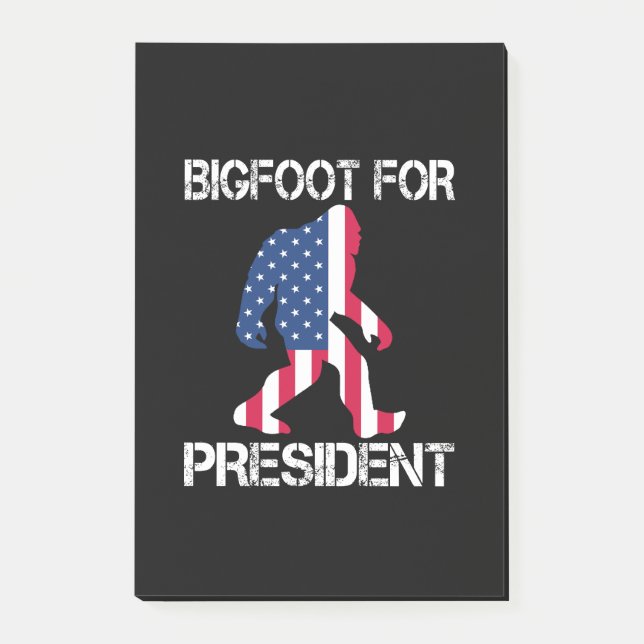 Notas Post-it® Pie Grande Para El Presidente Funny Bigfoot (Anverso)