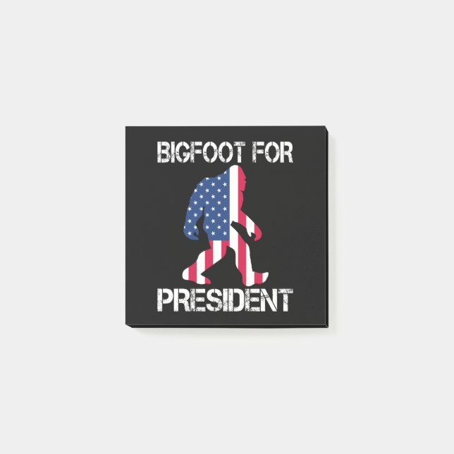 Notas Post-it® Pie Grande Para El Presidente Funny Bigfoot (Anverso)