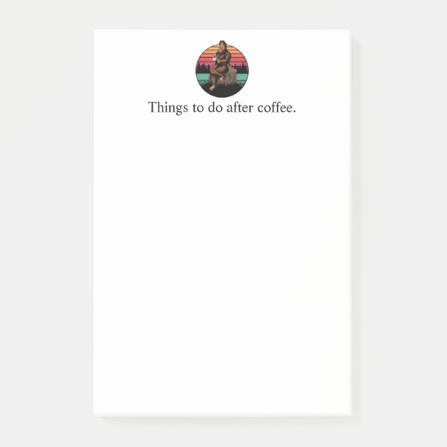 Notas Post-it® Pie y café retro (Anverso)