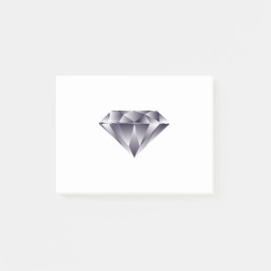 Notas Post-it® Piedra de gema de diamante brillante con chispa