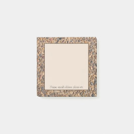 Notas Post-it® Piedras de guijarros ruidosas foto con texto Perso