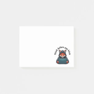Notas Post-it® Piensa antes de hacer clic - Seguridad Cibernética