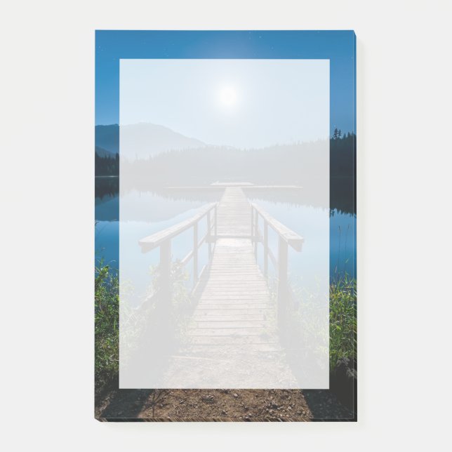 Notas Post-it® Pier de noche bajo una luna llena (Anverso)