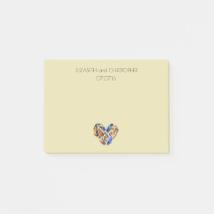 Notas Post-it® Pies En Forma De Corazón Boda Personalizado