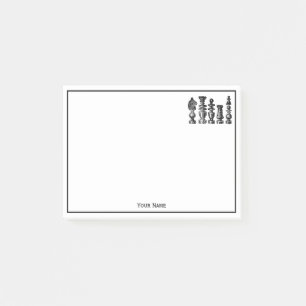 Notas Post-it® Piezas de Ajedrez Arte Antiguo