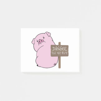 Notas Post-it® Pig May Bite Post-it Notes