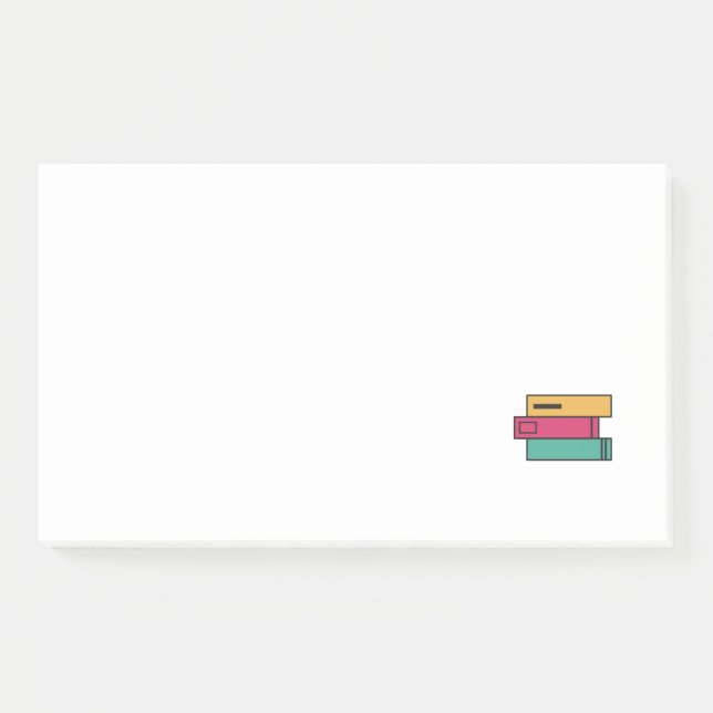 Notas Post-it® pila de libros (Anverso)