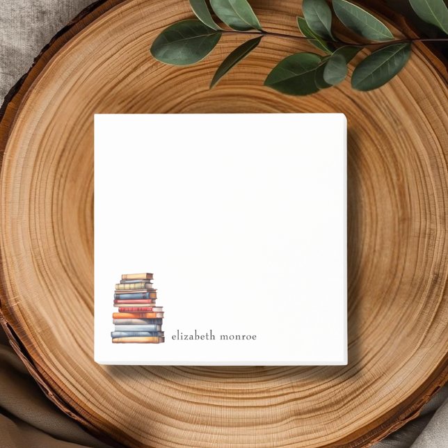 Notas Post-it® Pila de Libros de Acuarela Personalizada (Subido por el creador)