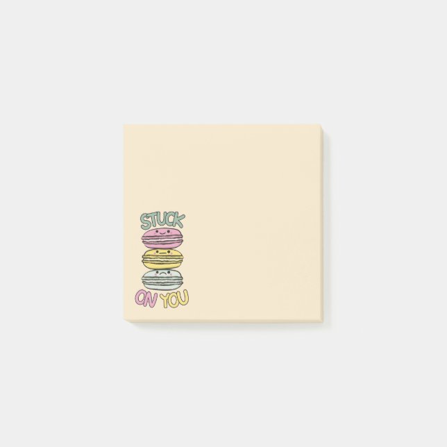 Notas Post-it® Pila de Macarons Kawaii Adorables (Anverso)