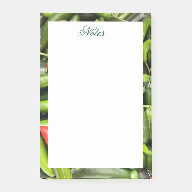Notas Post-it® Pila De Pescadores Verdes En Picante (Anverso)