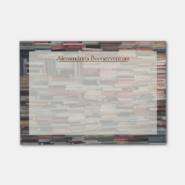 Notas Post-it® Pilas de libros con nombre personalizado