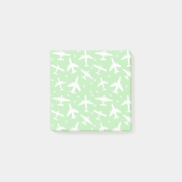 Notas Post-it® Piloto verde y blanco