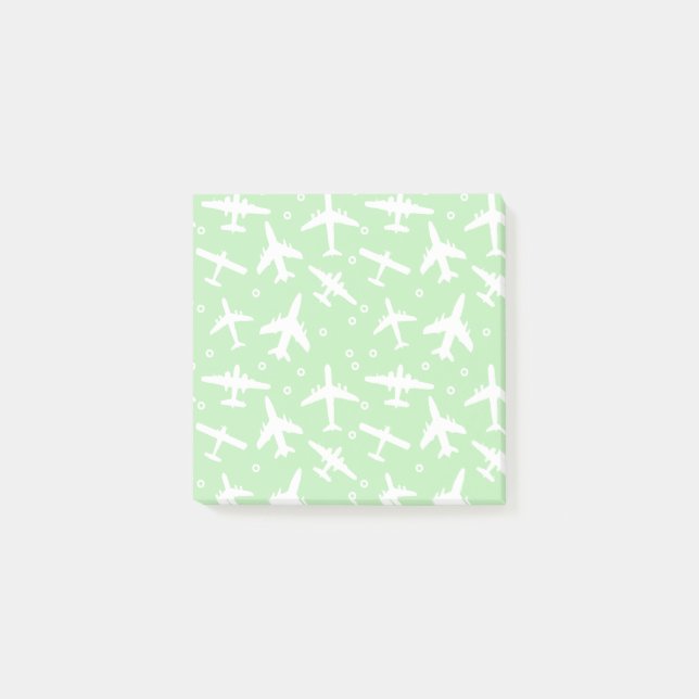 Notas Post-it® Piloto verde y blanco (Anverso)