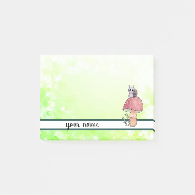 Notas Post-it® Pilz mit Schnecke (Anverso)