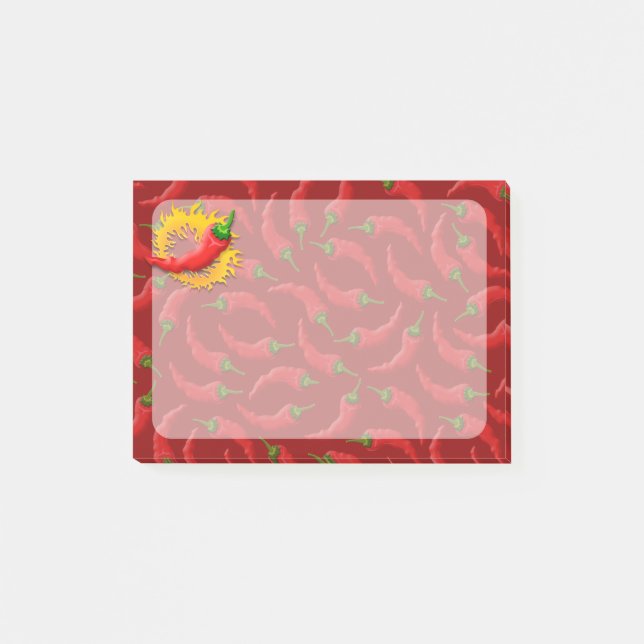 Notas Post-it® Pimienta con llama (Anverso)