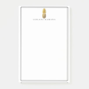 Notas Post-it® Piña elegante del oro