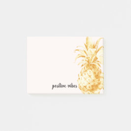 Notas Post-it® Piña tropical de oro de Rubor