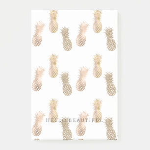 Notas Post-it® Piñas Glam Gold