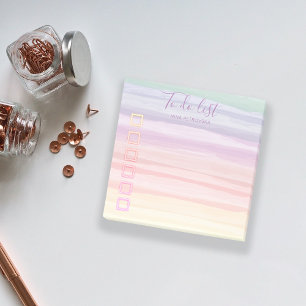 Notas Post-it® Pincel de color de agua arcoiris para hacer lista