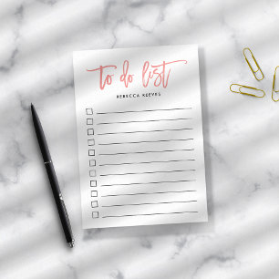 Notas Post-it® Pincel De Coral Leído Personalizado Para Hacer Lis