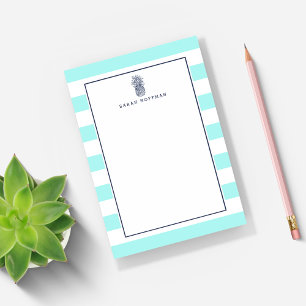 Notas Post-it® Pineapple Prep Aqua & Navy Personalizado