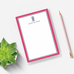 Notas Post-it® Pineapple Prep Pink & Naval Personalizada