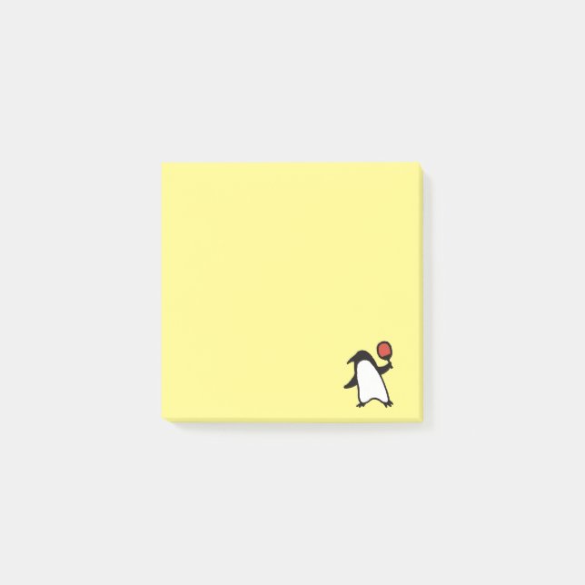 Notas Post-it® Ping-pong penguin (Anverso)