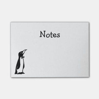 Notas Post-it® Pingüino blanco negro personalizado